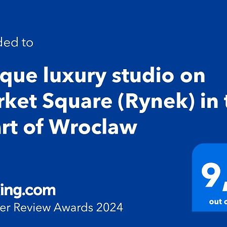 弗罗茨瓦夫Unique Luxury Studio On Market Square公寓 外观 照片